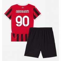 AC Milan Tammy Abraham #90 Domáci Detský futbalový dres 2024-25 Krátky Rukáv (+ trenírky)